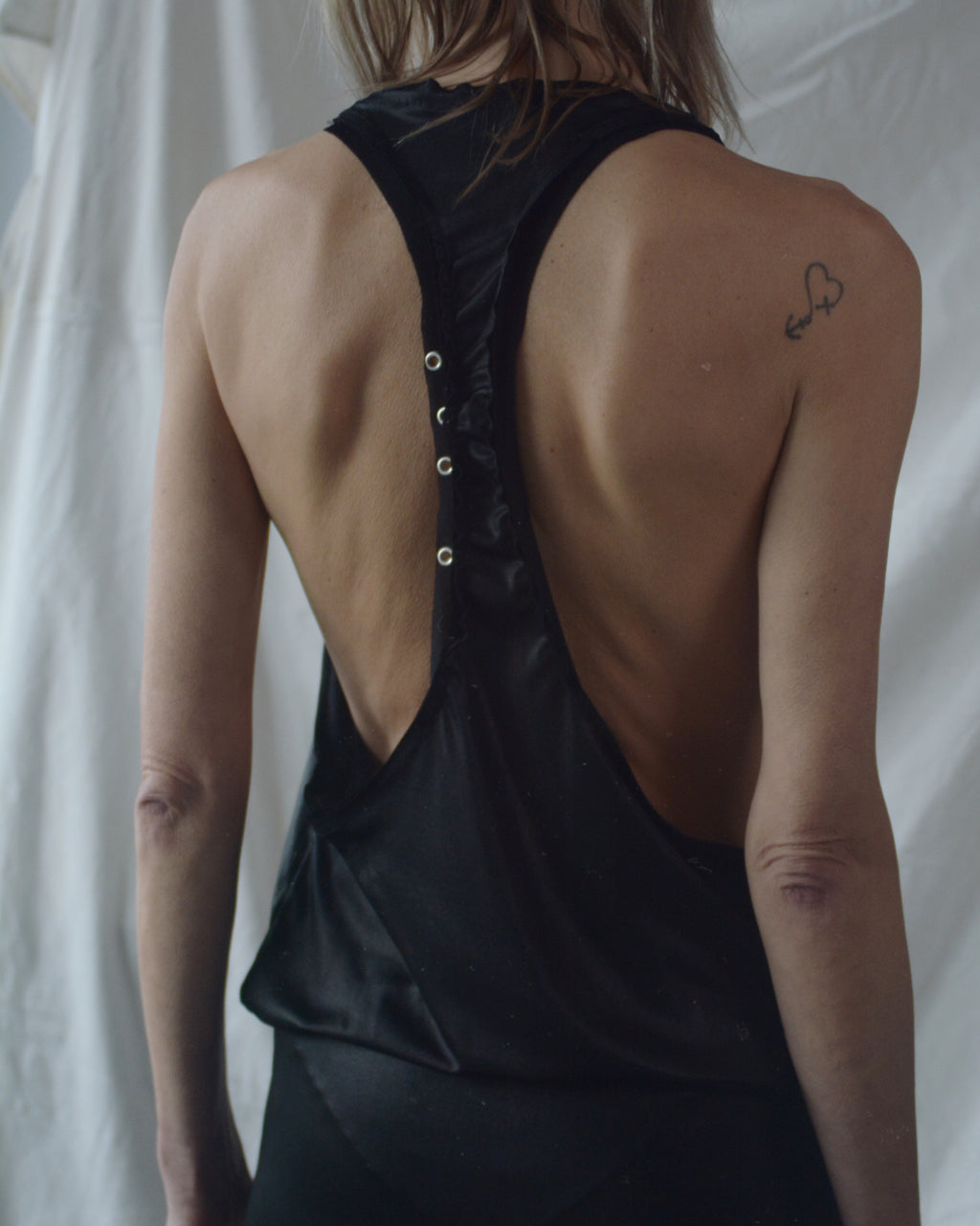 Liquid leather dress
