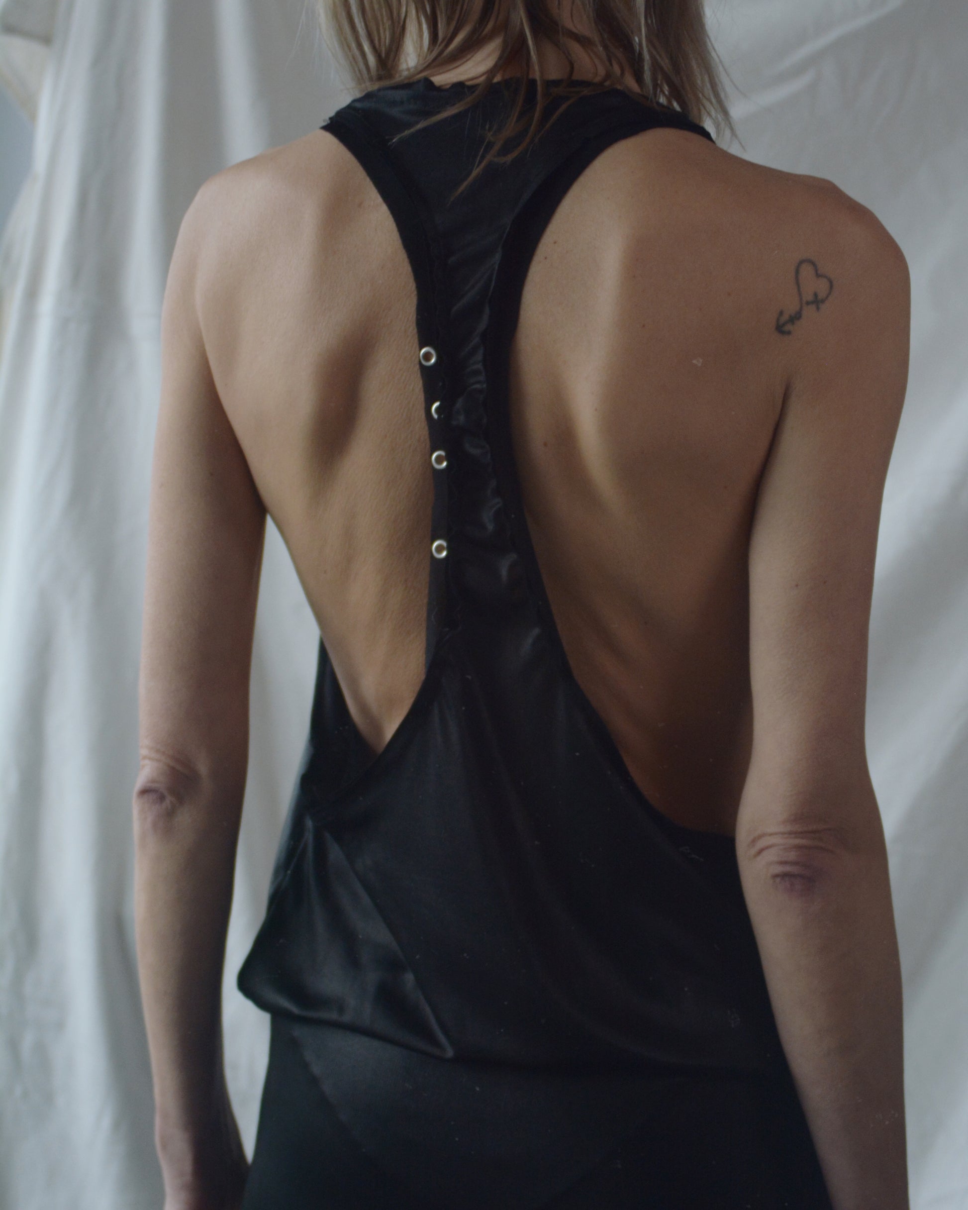 Liquid leather dress