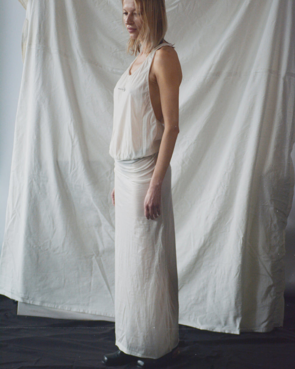 White MM dress