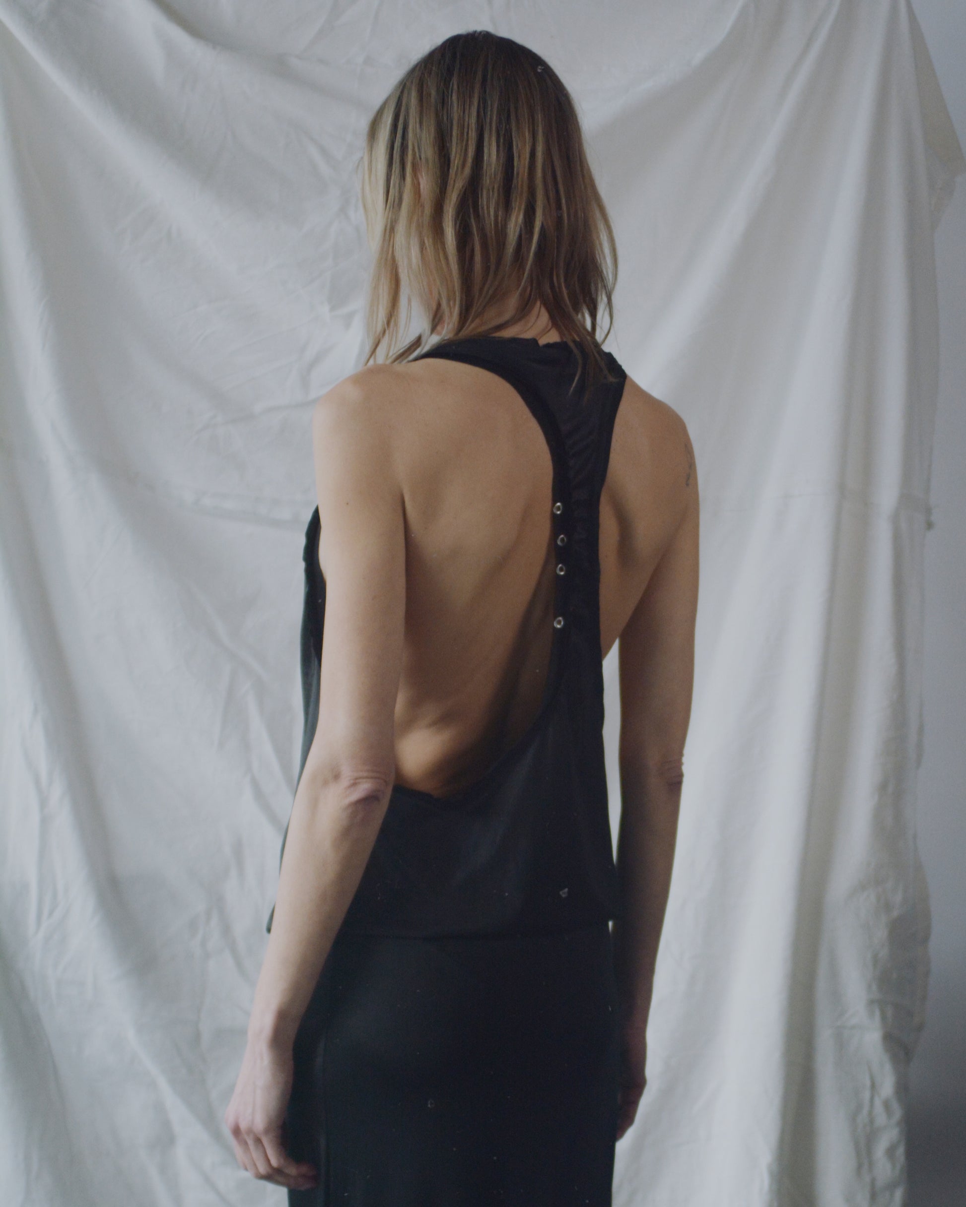 Liquid leather dress