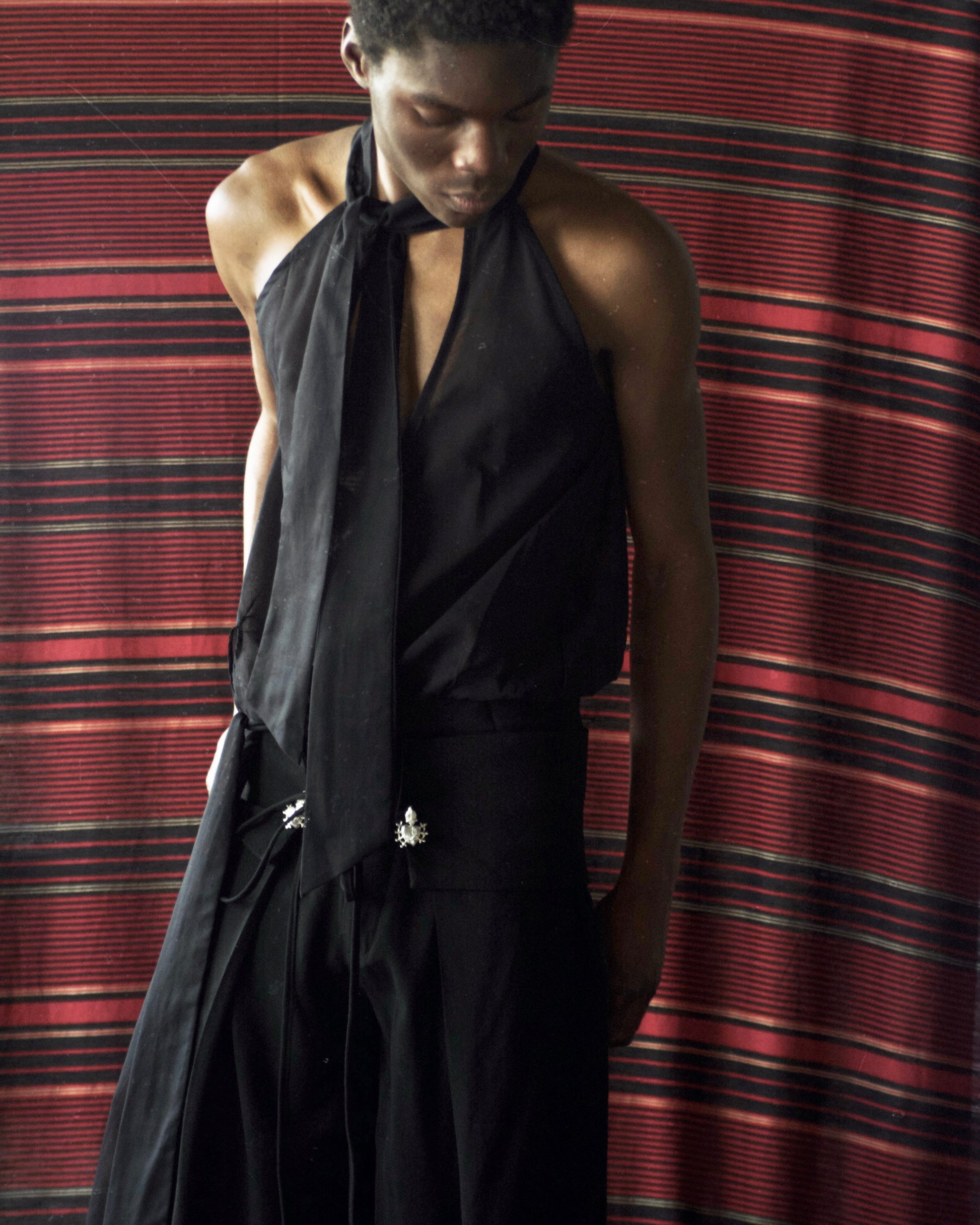 Black mariposa blouse