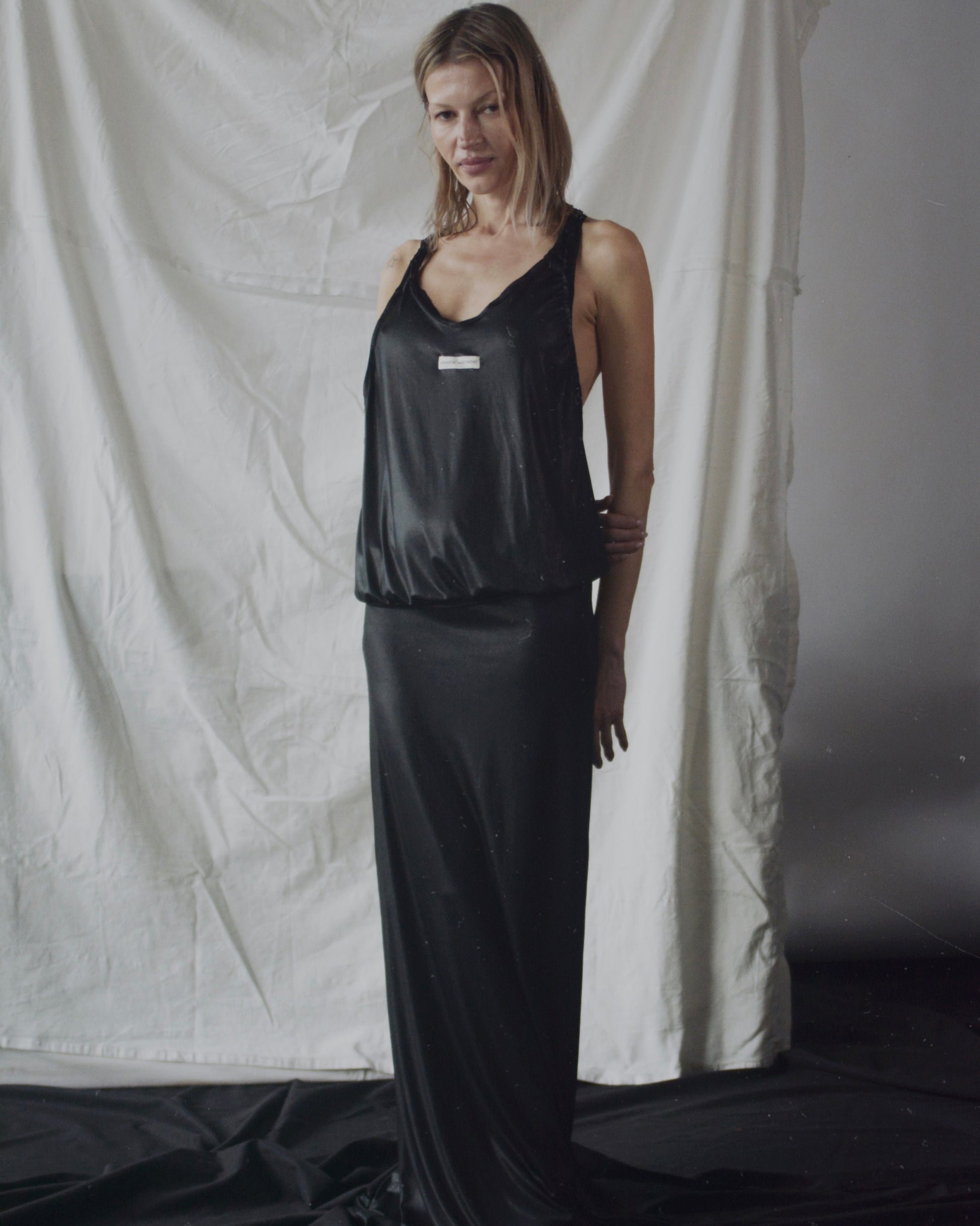 Liquid leather dress